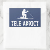 Tele Addict Rechteckiger Aufkleber (Tasche)