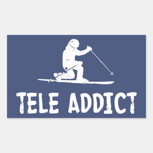 Tele Addict Rechteckiger Aufkleber (Vorderseite)