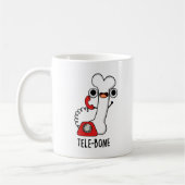 Tele-Bone Funny Bone Telefone Pun Kaffeetasse (Links)