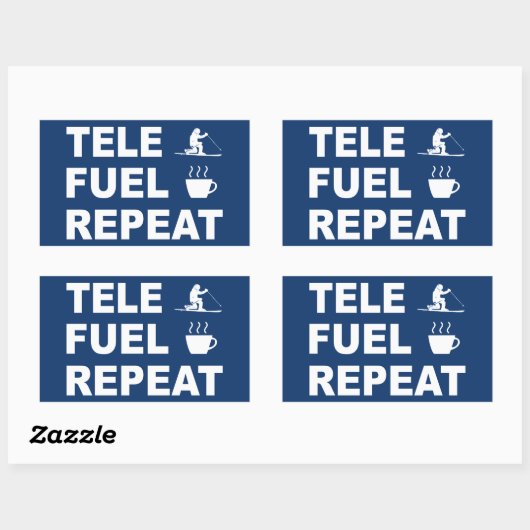 Tele Fuel Repeat Rechteckiger Aufkleber (Blatt)