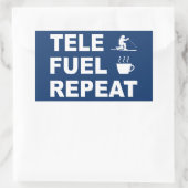 Tele Fuel Repeat Rechteckiger Aufkleber (Tasche)