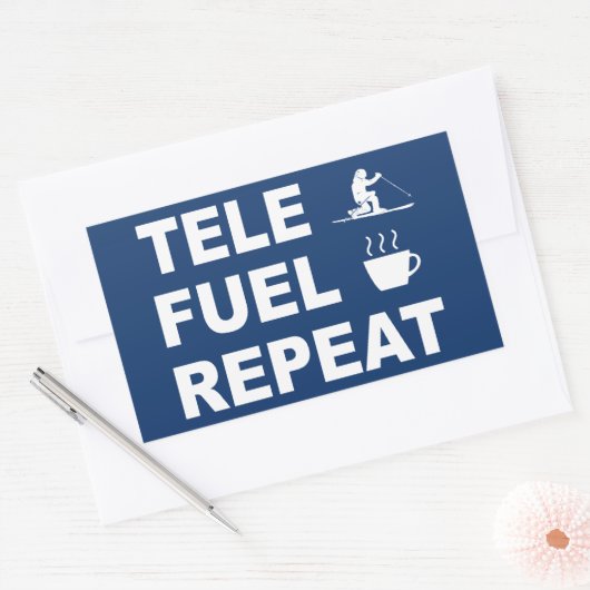 Tele Fuel Repeat Rechteckiger Aufkleber (Umschlag)