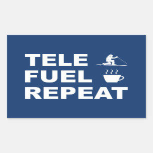 Tele Fuel Repeat Rechteckiger Aufkleber