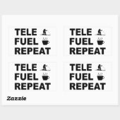 Tele Fuel Repeat Rechteckiger Aufkleber (Blatt)