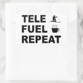 Tele Fuel Repeat Rechteckiger Aufkleber (Tasche)