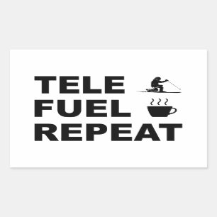 Tele Fuel Repeat Rechteckiger Aufkleber