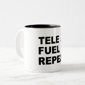 Tele Fuel Repeat Zweifarbige Tasse (Vorderseite Links)