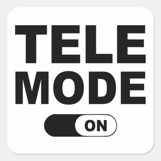 Tele-Modus Ein Quadratischer Aufkleber (Vorderseite)