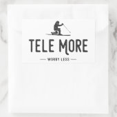 Tele noch mehr Sorgen weniger Rechteckiger Aufkleber (Tasche)