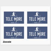 Tele noch mehr Sorgen weniger Rechteckiger Aufkleber (Blatt)