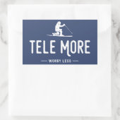 Tele noch mehr Sorgen weniger Rechteckiger Aufkleber (Tasche)