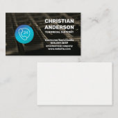 Telefon-24-Symbol | Technischer Dienst Visitenkarte (Vorne/Hinten)