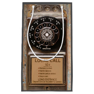 Telefon Antiquitätentelefon robuste Kleine Geschenktüte