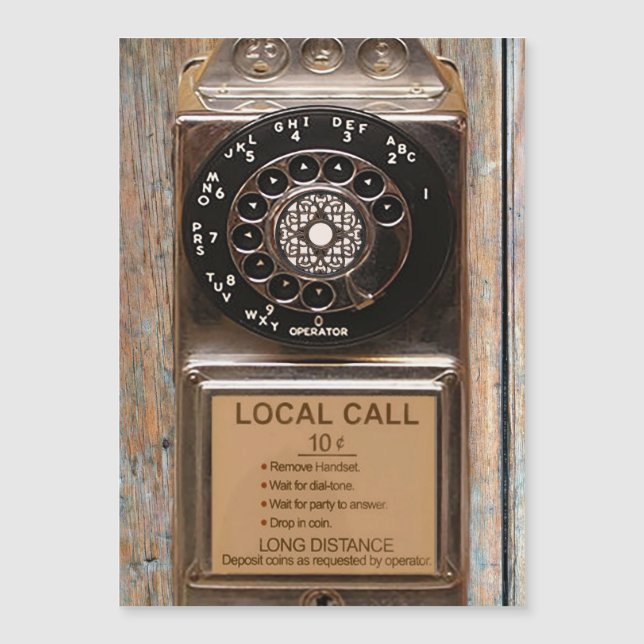 Telefon Antiquitätentelefon robuste Magnetkarte (Vorderseite)