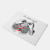 Telefon auf Strick Thunder_Cove Fußmatte (Schrägansicht)