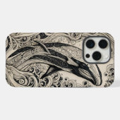 Telefon Bone Scrimshaw Whale iPhone Case Hülle (Rückseite (Horizontal))