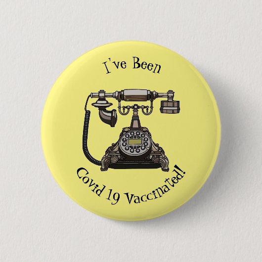 Telefon Cartoon-Illustration Button (Vorderseite)