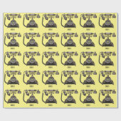 Telefon Cartoon-Illustration Geschenkpapier (Flach)