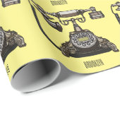 Telefon Cartoon-Illustration Geschenkpapier (Rolleneckpunkt)