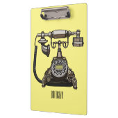 Telefon Cartoon-Illustration Klemmbrett (Links)