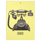 Telefon Cartoon-Illustration Klemmbrett (Rückseite)