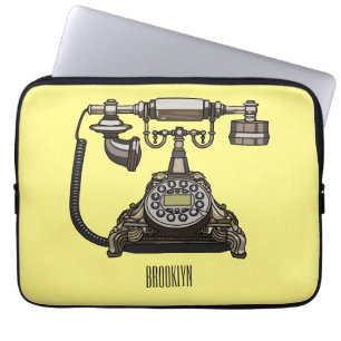 Telefon Cartoon-Illustration Laptopschutzhülle