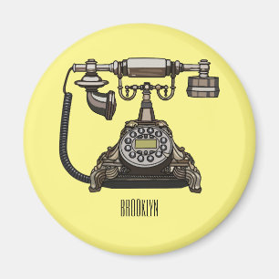 Telefon Cartoon-Illustration Magnet