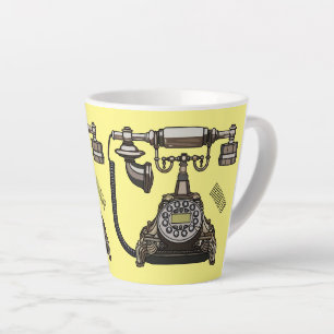 Telefon Cartoon-Illustration Milchtasse