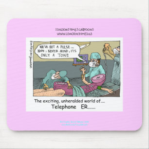 Telefon Code Blue Cartoon Lustige Mauspad