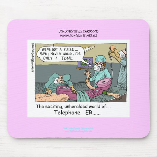 Telefon Code Blue Cartoon Lustige Mauspad (Vorne)