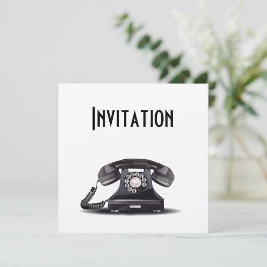 Telefon Einladung (Stehend Vorderseite)