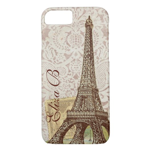 Telefon Fall Paris Eiffelturm Französisch Monogram Case-Mate iPhone Hülle (Rückseite)