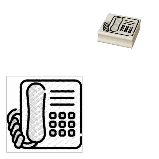 Telefon Gummistempel (Stempel)
