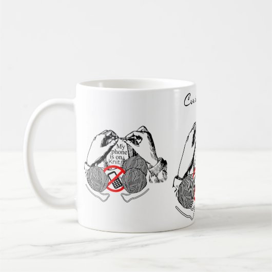 Telefon ist auf Strick Thunder_Cove Kaffeetasse (Links)