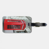 Telefon-Kasten-Gepäckanhänger Londons roter Gepäckanhänger (Rückseite horizontal)