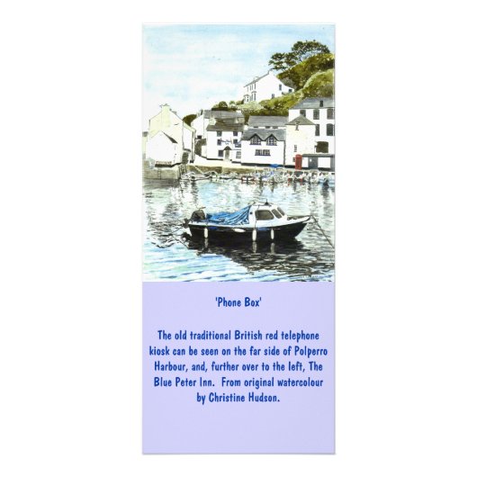 "Telefon-Kasten-" große Lesezeichen-Gestell-Karte Werbekarte (Vorne)