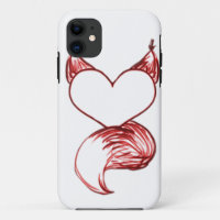 Telefon-Kasten roten Fox Sketchstyle