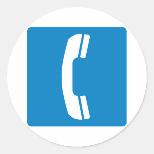 Telefon-Landstraßen-Zeichen Runder Aufkleber