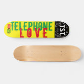 TELEFON LIEBE Skateboard, 7¾ Zoll Deck Skateboard (Horizontal)