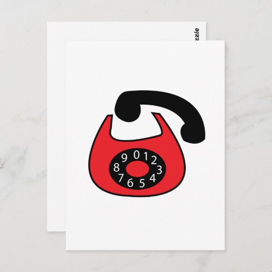 Telefon Postkarte (Vorne/Hinten)