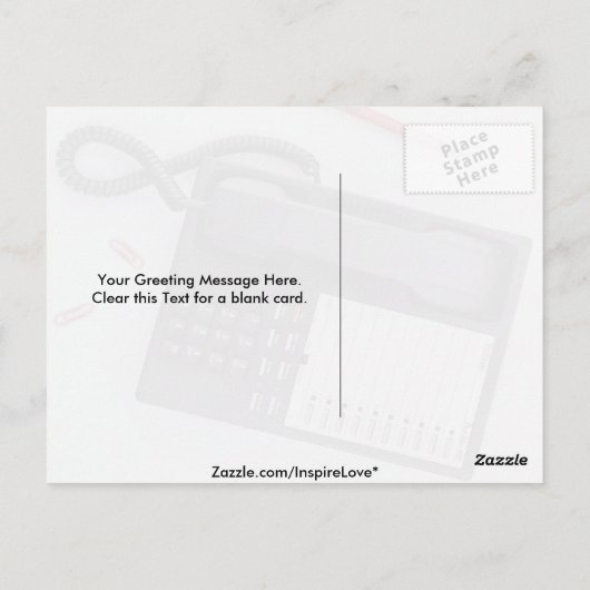 Telefon Postkarte (Rückseite)