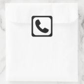 TELEFON QUADRATISCHER AUFKLEBER (Tasche)