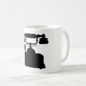 Telefon-Silhouette Kaffeetasse (VorderseiteRechts)