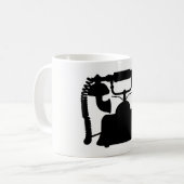 Telefon-Silhouette Kaffeetasse (Vorderseite Links)