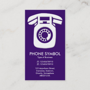 Telefon-Symbol - Deep Purple (330066) Visitenkarte