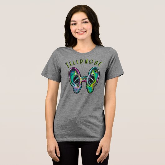 Telefon Tri-Blend-Shirt Tri-Blend Shirt (Vorderseite voll)
