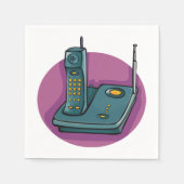 Telefon und Anrufbeantworter Papier Napkins Serviette (Vorderseite)