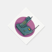 Telefon und Anrufbeantworter Papier Napkins Serviette (Ecke)