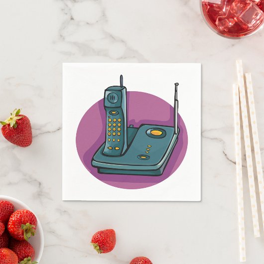 Telefon und Anrufbeantworter Papier Napkins Serviette
