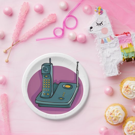 Telefon-und antwortende Maschinen-Papier-Teller Pappteller (Party)